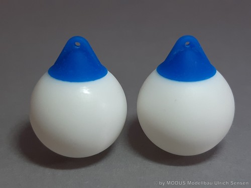 Kugelfender weiß blau - kugelfender, weiß/blau