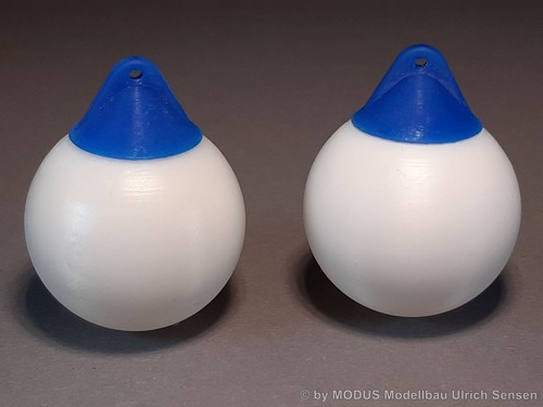 Kugelfender weiß blau - kugelfender, weiß/blau